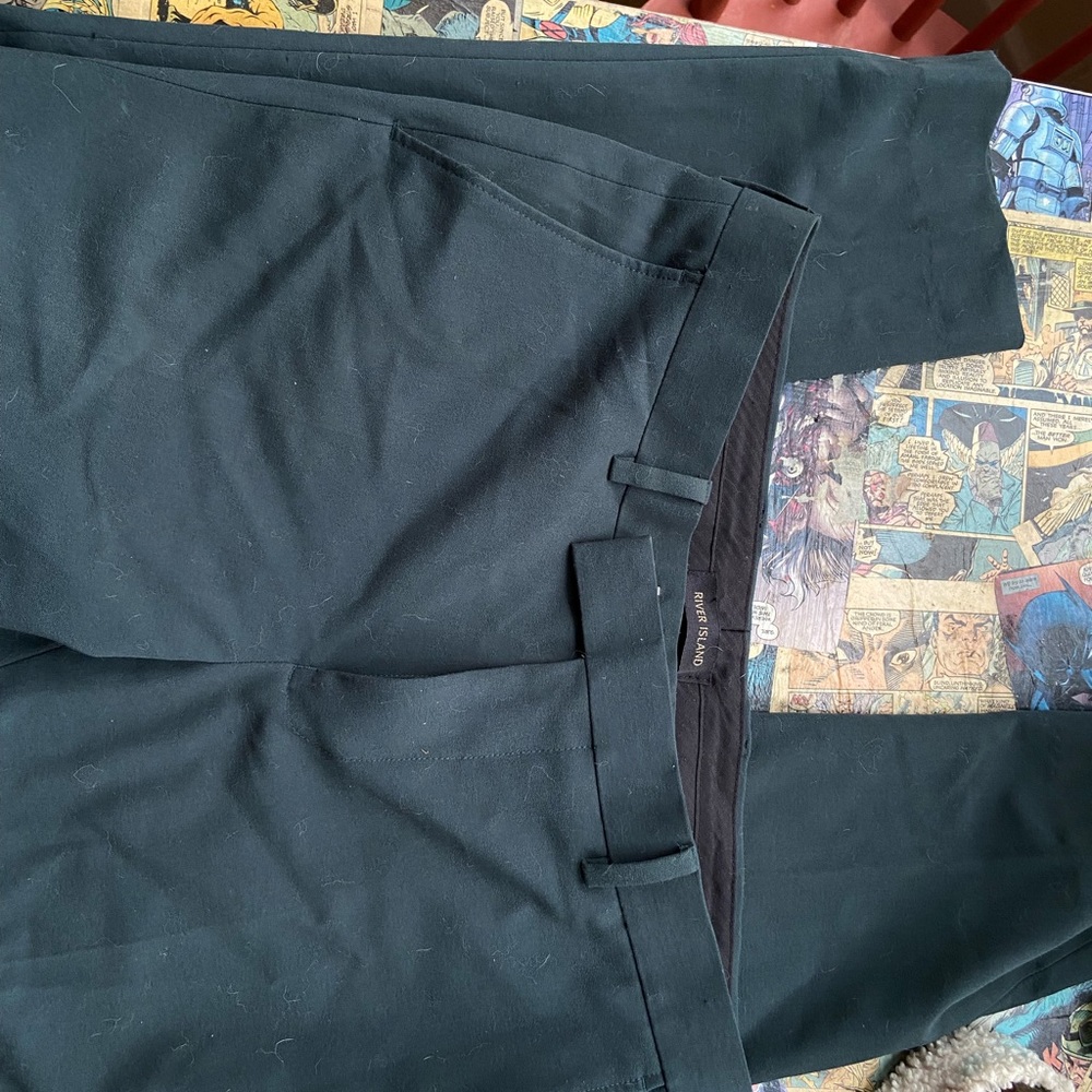 River island teal pants